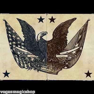 PlayingCardDecks.com-Civil War Red & Blue Deck Set Bicycle Playing Cards