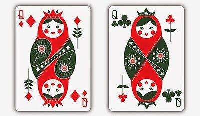 PlayingCardDecks.com-Russian Folk Art Red Playing Cards USPCC