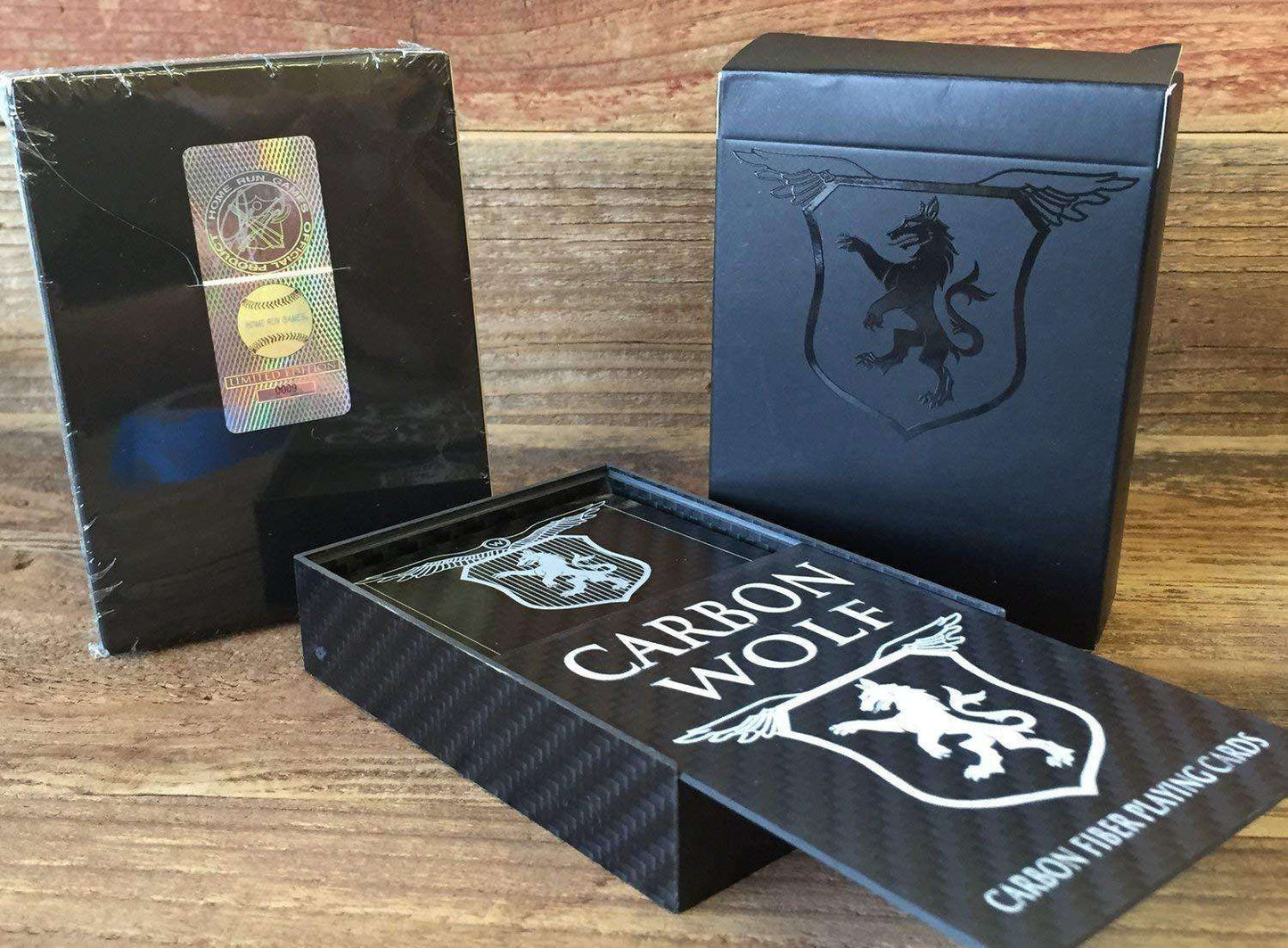 PlayingCardDecks.com-Carbon Fiber Wolf Playing Cards