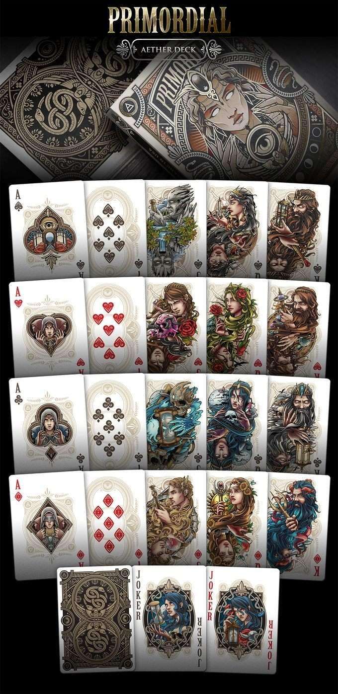 PlayingCardDecks.com-Primordial Gilded Playing Cards USPCC