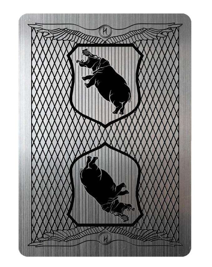 PlayingCardDecks.com-Steel Hippo Metal Playing Cards