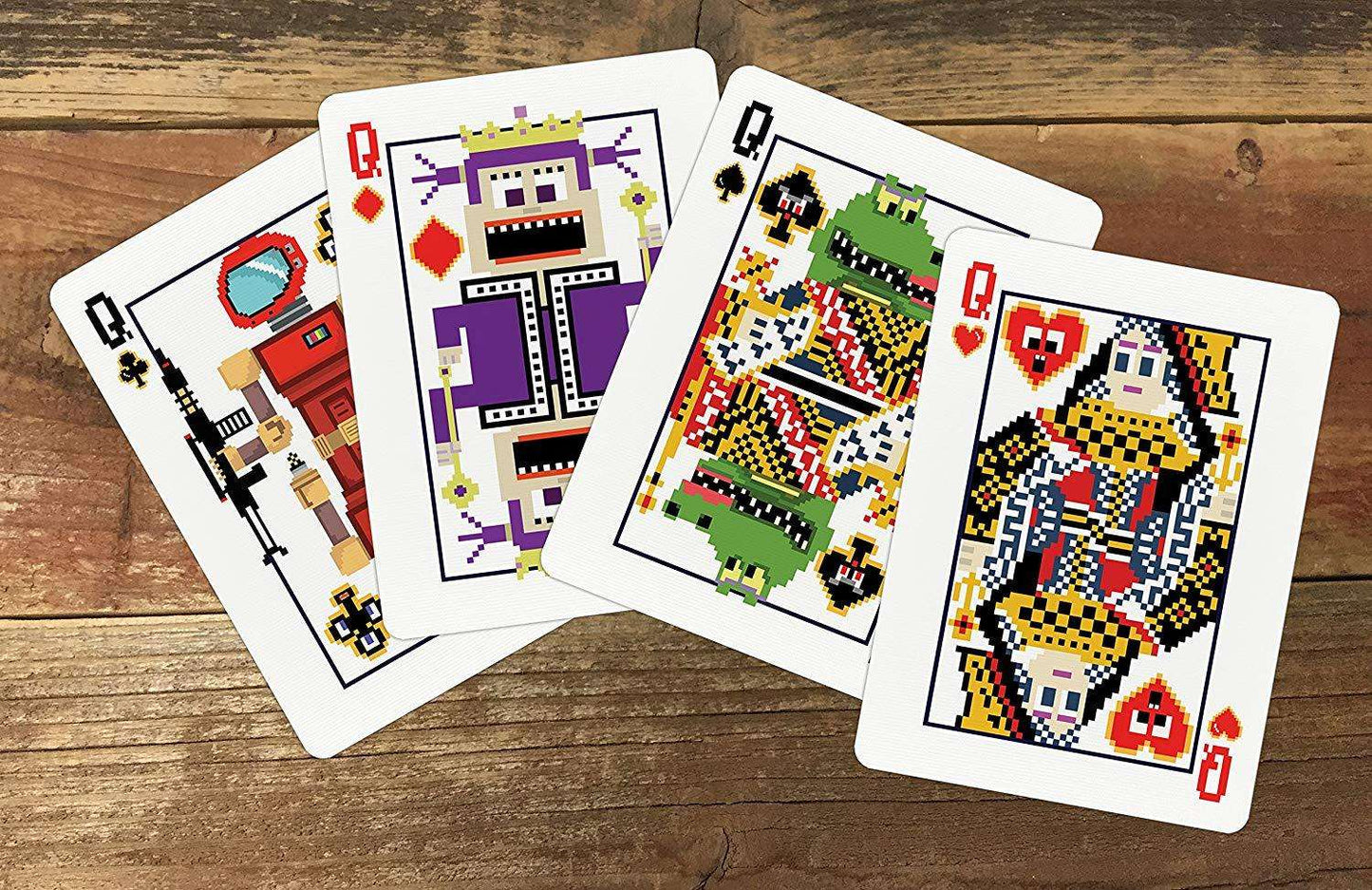PlayingCardDecks.com-8-Bit Gold Playing Cards