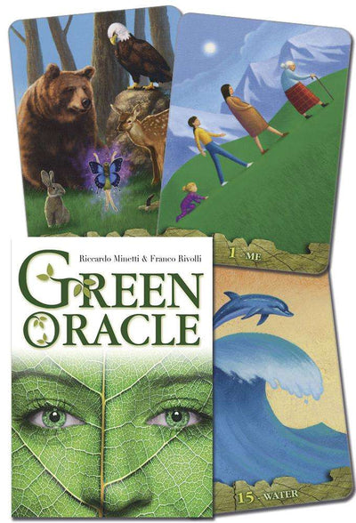 PlayingCardDecks.com-Green Oracle Deck - 36 Cards & 128 Page Guidebook