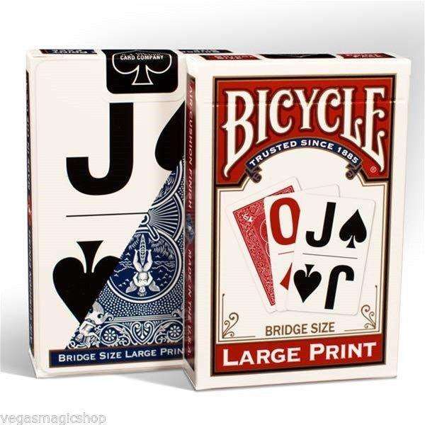 PlayingCardDecks.com-Large Print Rider Red & Blue 2 Deck Set Bicycle Playing Cards Bridge Size