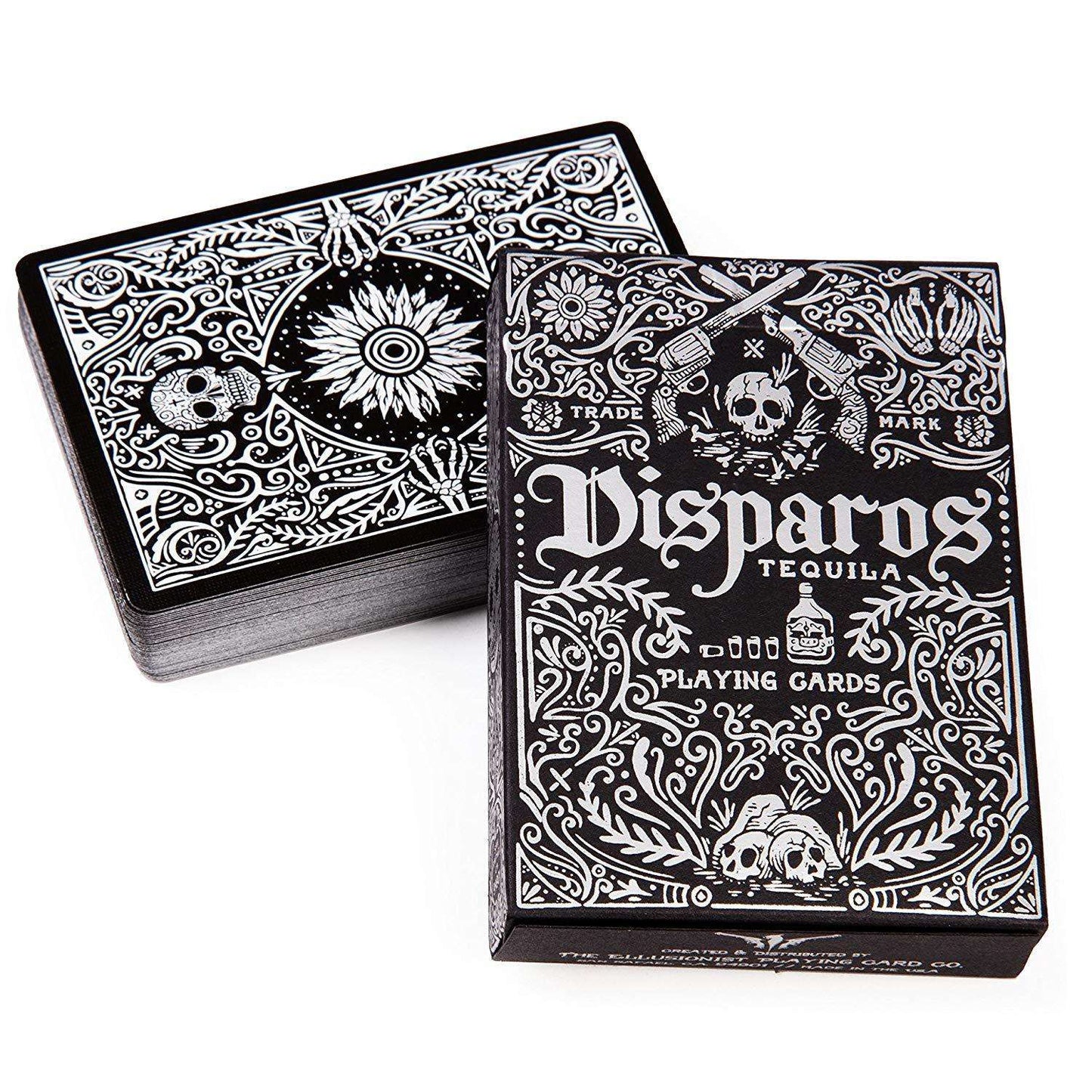PlayingCardDecks.com-Disparos Tequila Black Playing Cards USPCC