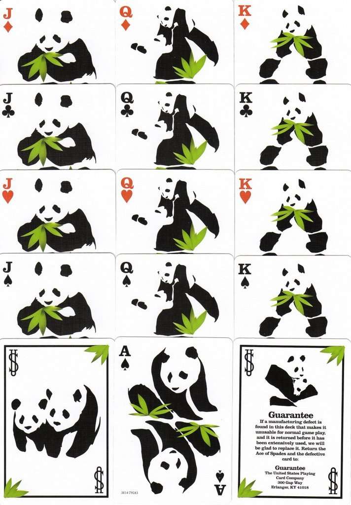 PlayingCardDecks.com-Pandamonium Green Bicycle Playing Cards