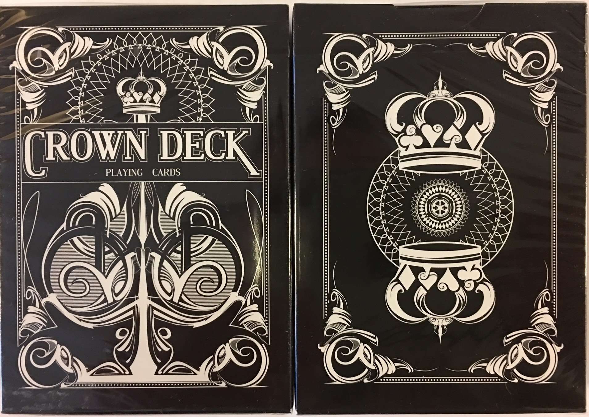 Crown Deck Black Playing Cards USPCC