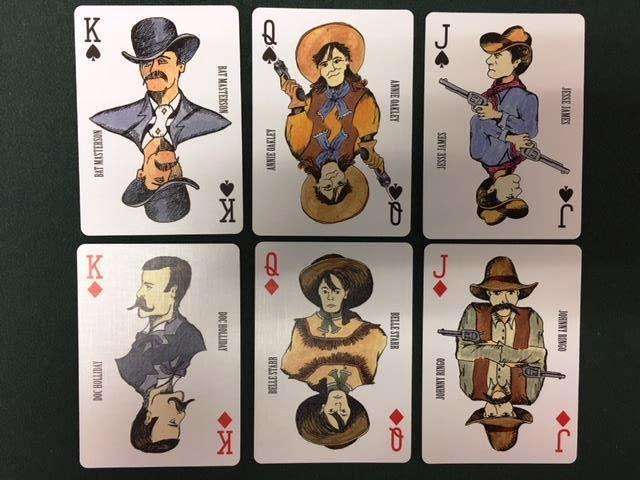 PlayingCardDecks.com-Wild West Black Playing Cards USPCC