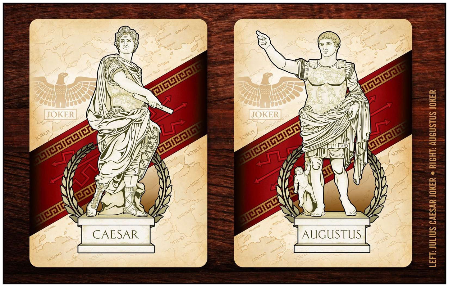 PlayingCardDecks.com-ROME: Antony & Caesar 2 Deck Set Playing Cards LPCC
