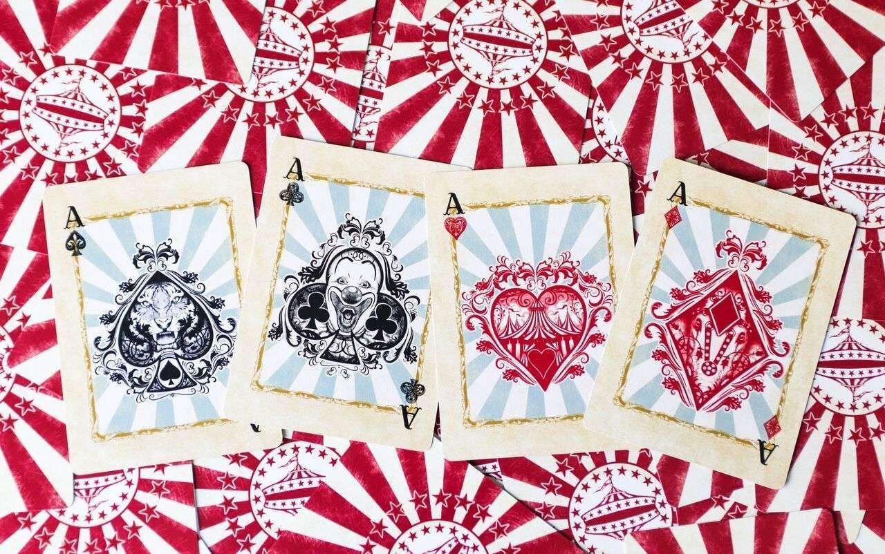 PlayingCardDecks.com-Circus Nostalgic Red Gilded Playing Cards USPCC