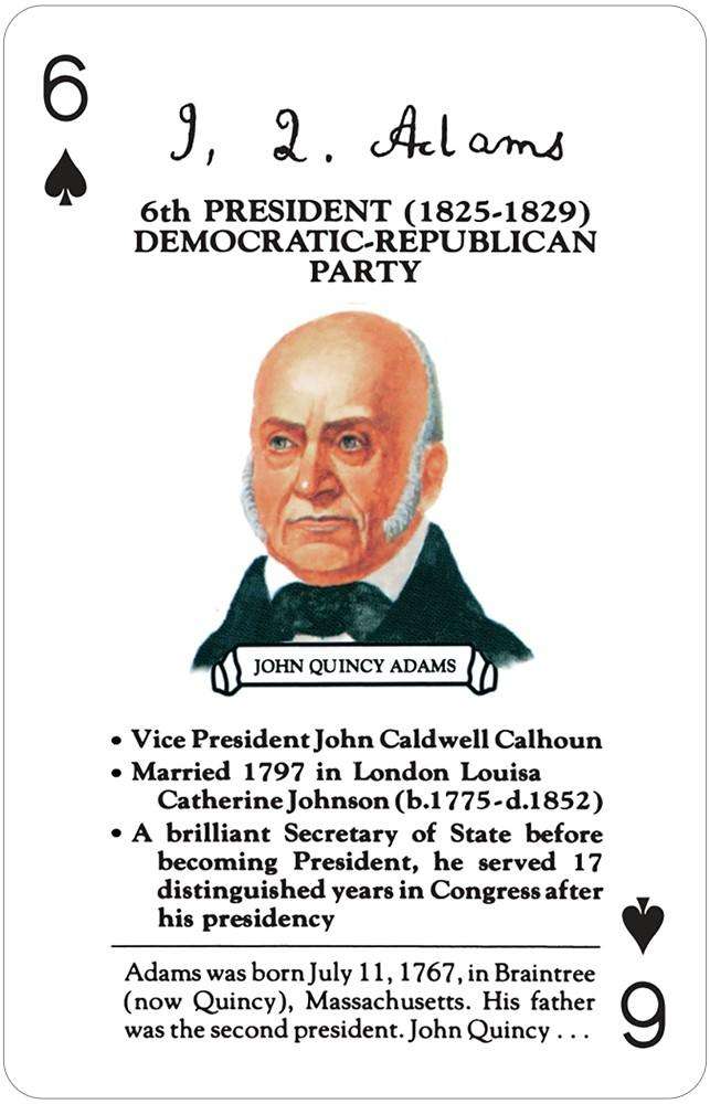 PlayingCardDecks.com-Presidents I Card Game USGS