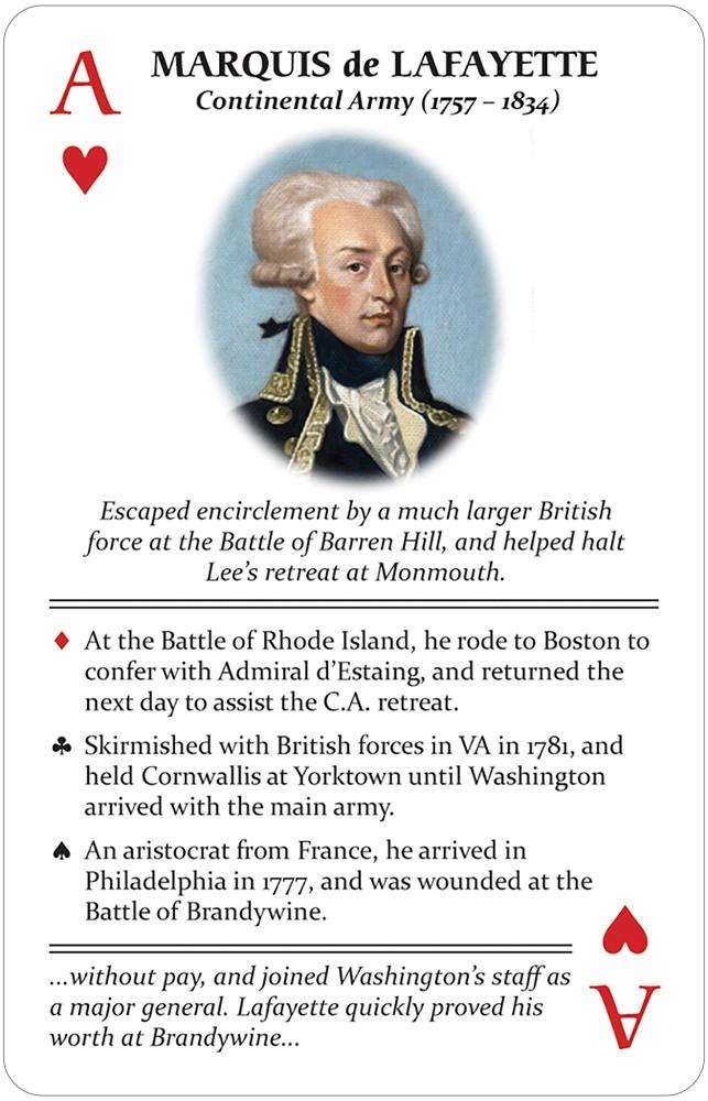 PlayingCardDecks.com-Famous Generals of the American Revolution Playing Cards USGS