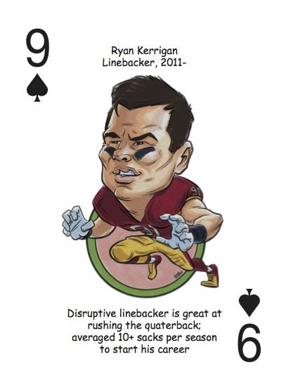 Washington Football Heroes Playing Cards