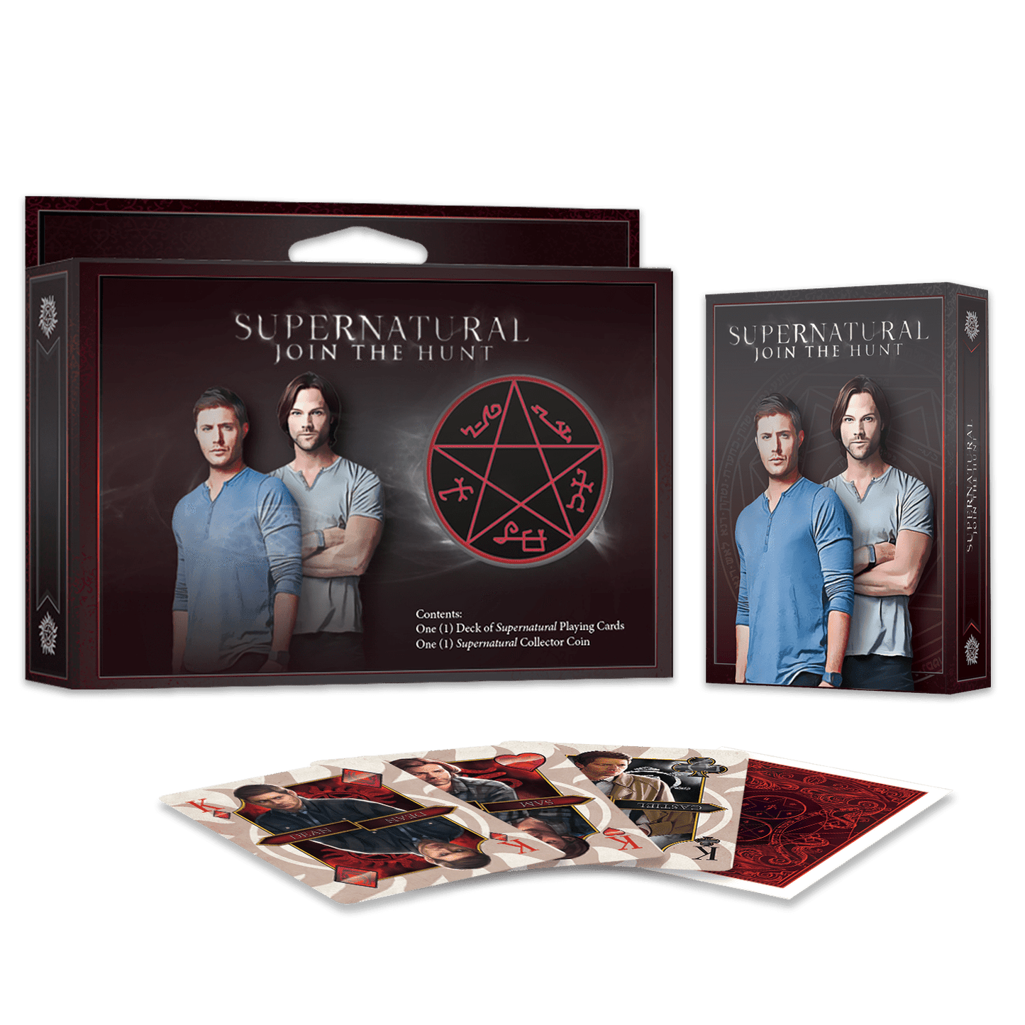 PlayingCardDecks.com-Supernatural Playing Cards and Devil’s Trap Coin