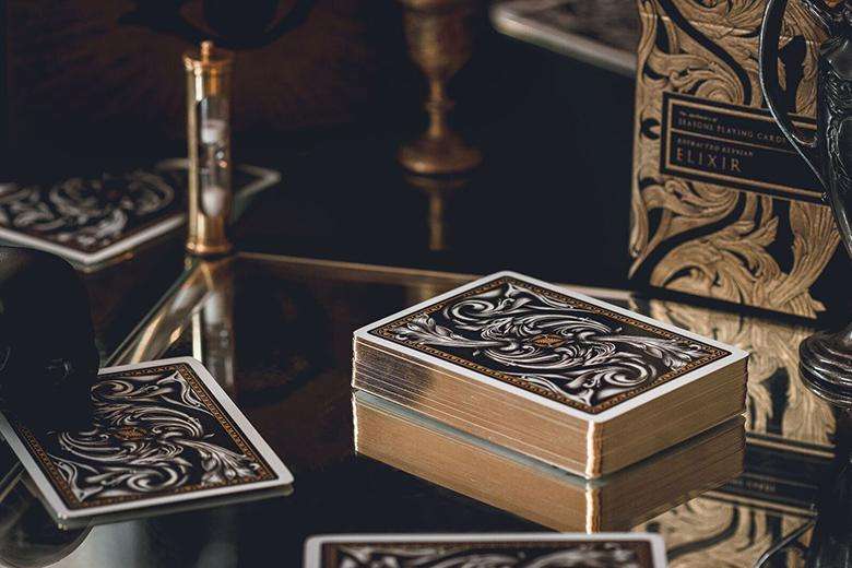 PlayingCardDecks.com-Elixir Gold Gilded Playing Cards USPCC
