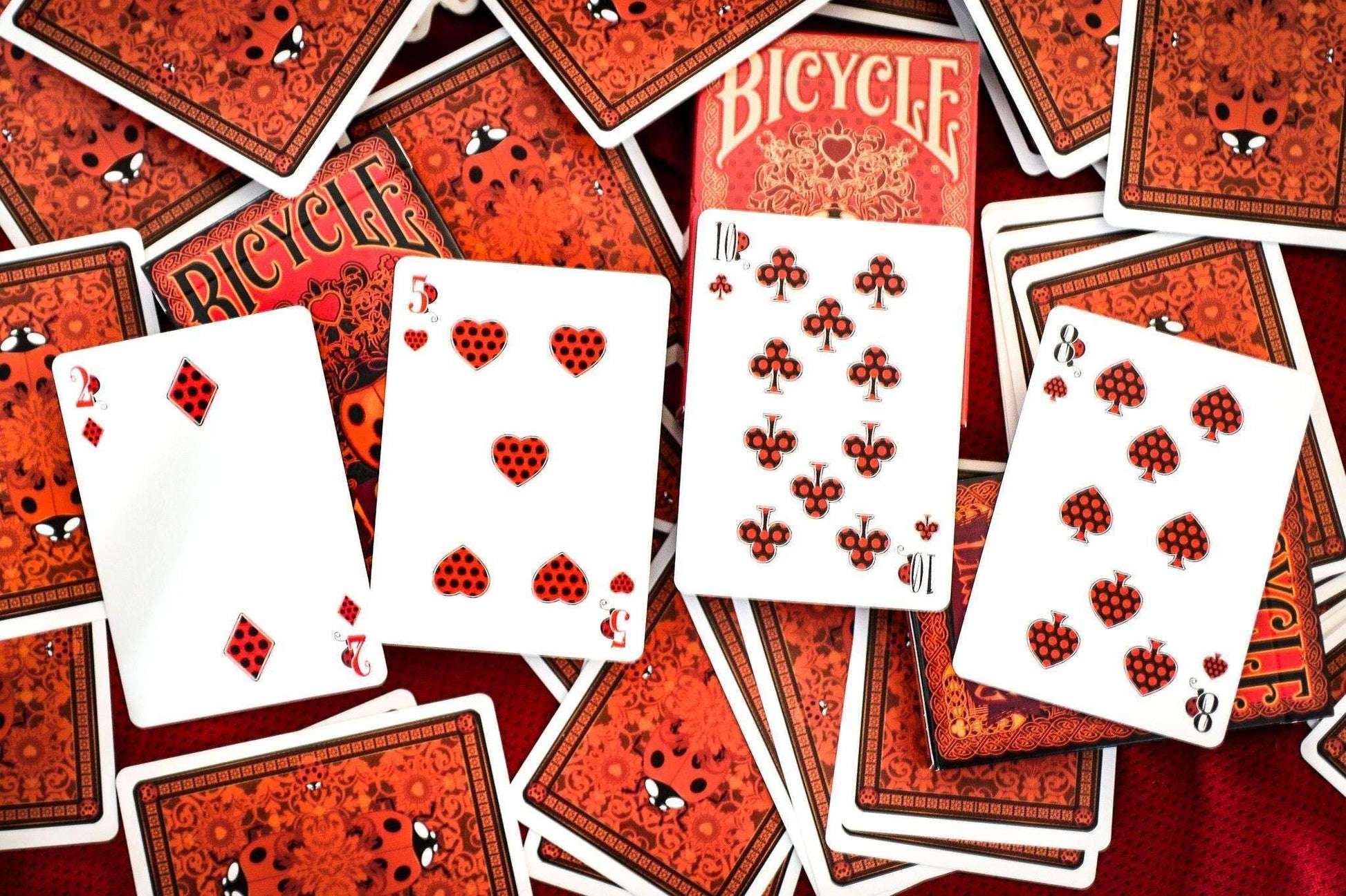 PlayingCardDecks.com-Ladybug Bicycle Gilded Playing Cards