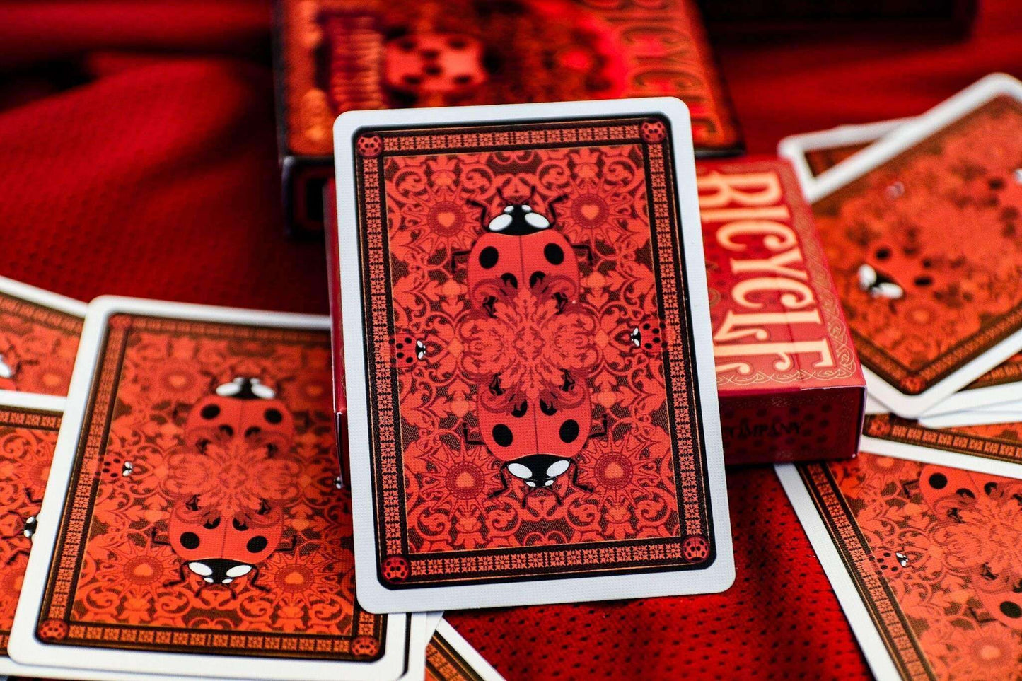 PlayingCardDecks.com-Ladybug Bicycle Gilded Playing Cards