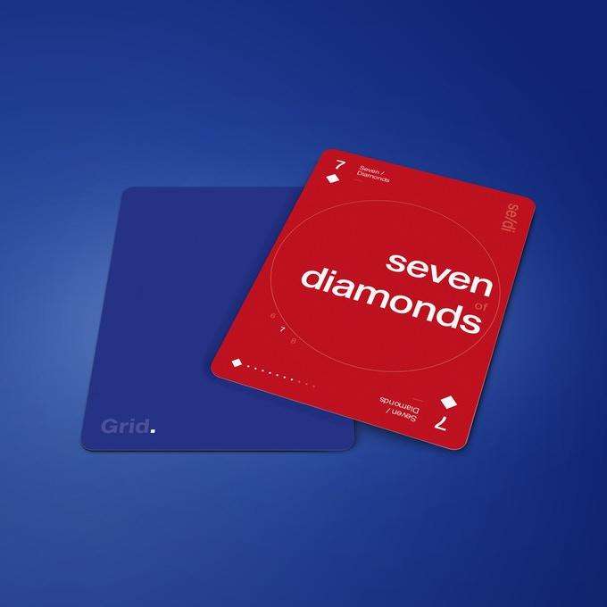 PlayingCardDecks.com-Grid v2 Typographic Playing Cards USPCC