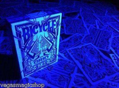 PlayingCardDecks.com-Grid 2.0 Original UV Glow Bicycle Playing Cards