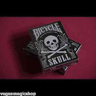 PlayingCardDecks.com-Skull Metallic Silver Bicycle Playing Cards