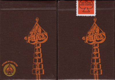 PlayingCardDecks.com-Ace Fulton's 10 Year Anniversary Brown Playing Cards USPCC