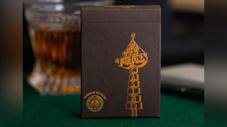 PlayingCardDecks.com-Ace Fulton's 10 Year Anniversary Brown Playing Cards USPCC