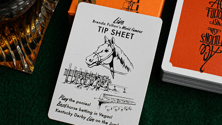 PlayingCardDecks.com-Ace Fulton's 10 Year Anniversary Orange Playing Cards USPCC