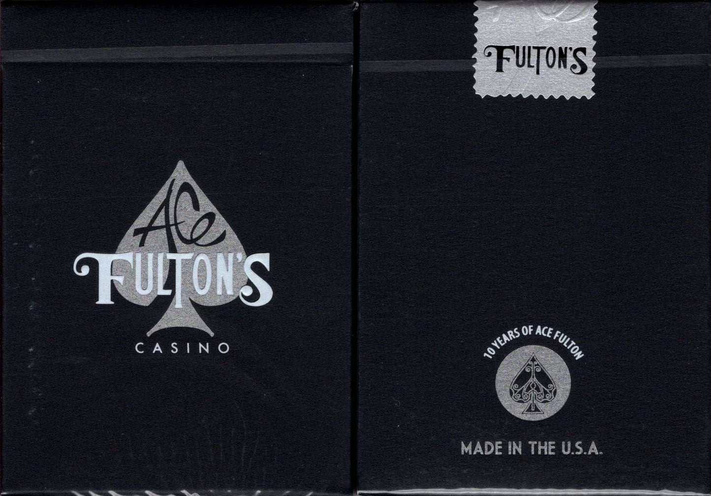 PlayingCardDecks.com-Ace Fulton's Casino Black Playing Cards USPCC