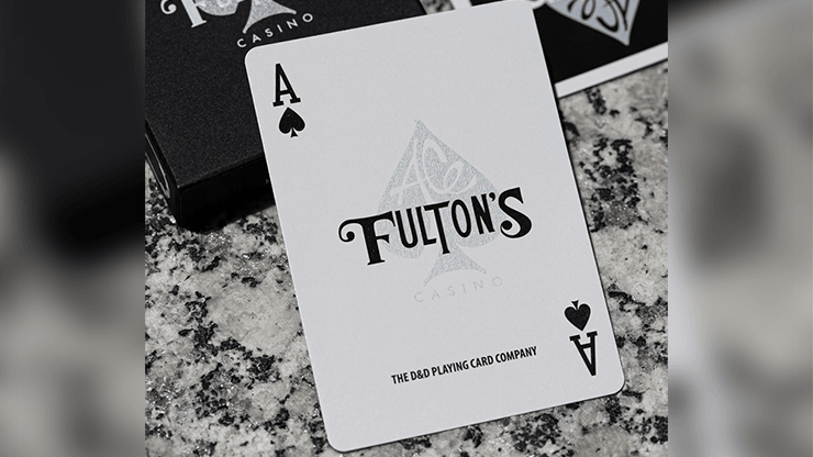 PlayingCardDecks.com-Ace Fulton's Casino Black Playing Cards USPCC
