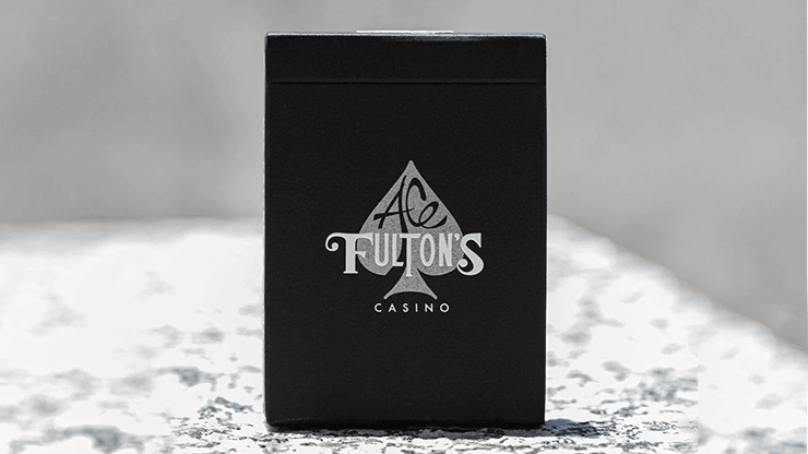 PlayingCardDecks.com-Ace Fulton's Casino Black Playing Cards USPCC