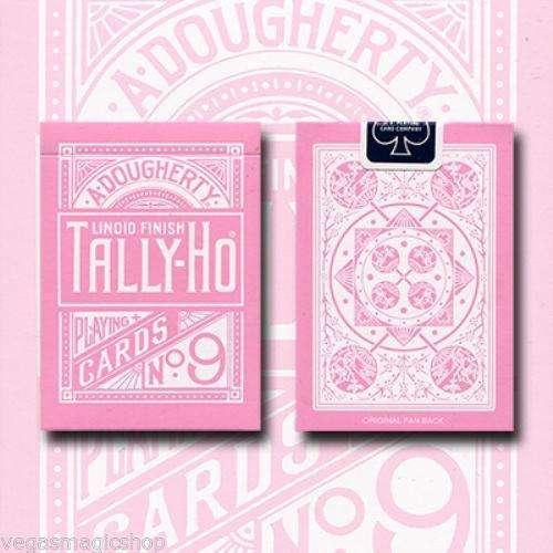 PlayingCardDecks.com-Reverse Fan Pink Back Tally-Ho Playing Cards