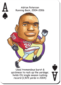 Oklahoma Football Heroes Playing Cards