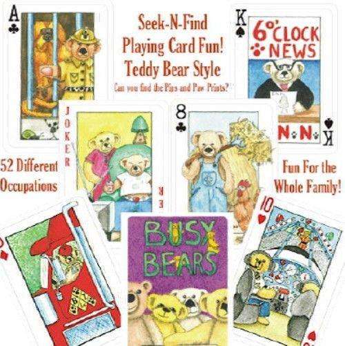 PlayingCardDecks.com-Busy Bears Playing Cards Seek-N-Find Deck