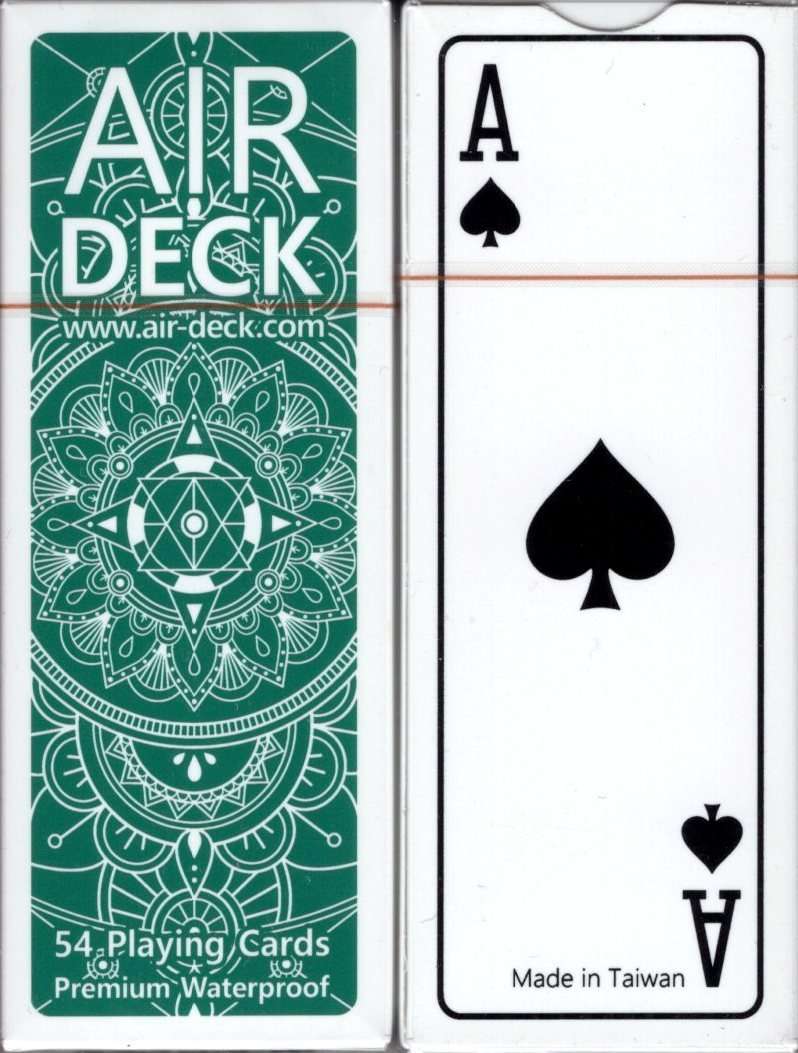 PlayingCardDecks.com-Air Deck v3 Waterproof Travel Playing Cards: Aqua Mandala