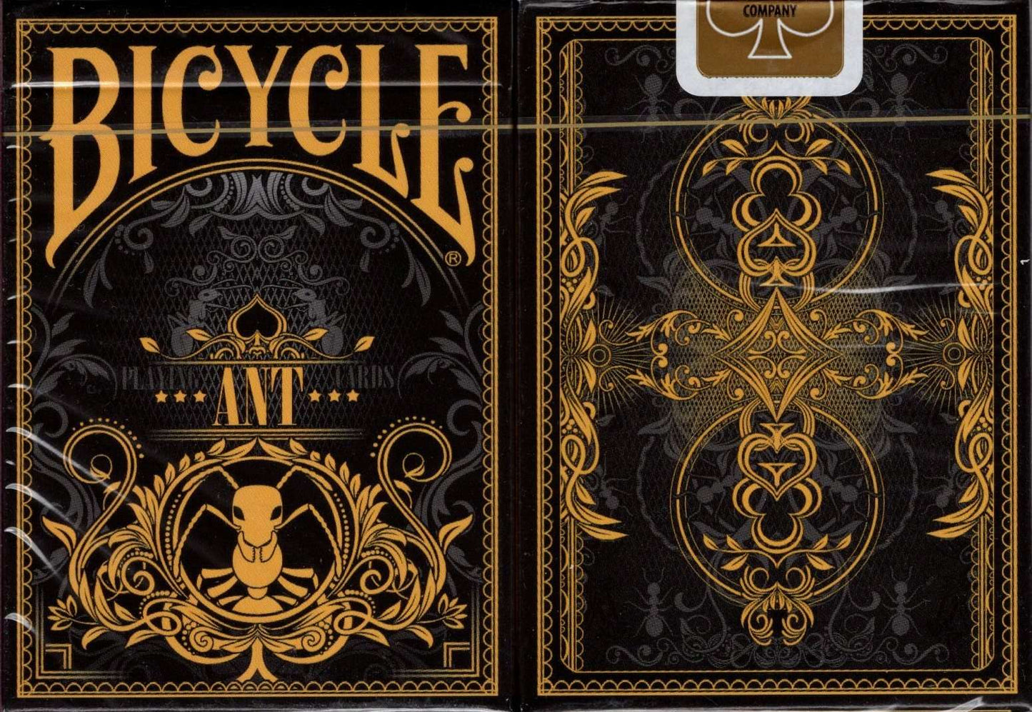 PlayingCardDecks.com-Ant Gilded Bicycle Playing Cards: Black