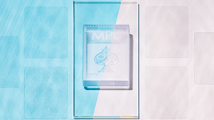 PlayingCardDecks.com-AQUA Invisible Plastic Playing Cards MPC
