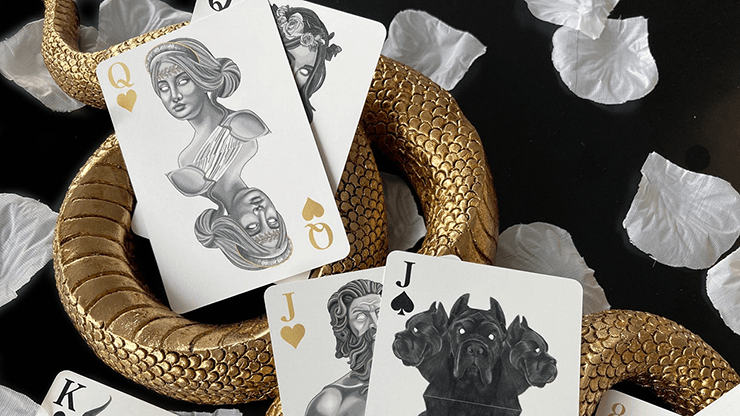 PlayingCardDecks.com-Archaios Muthos White Playing Cards