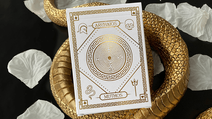 PlayingCardDecks.com-Archaios Muthos White Playing Cards