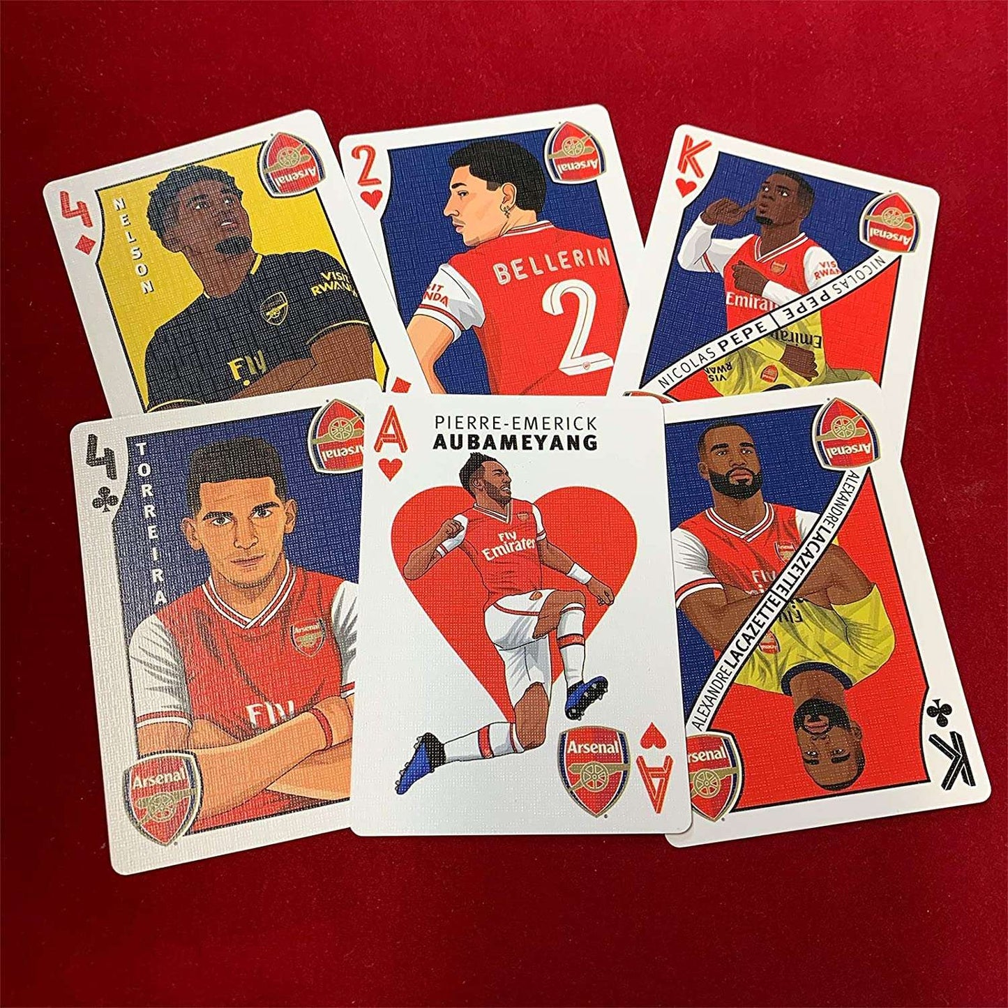 PlayingCardDecks.com-Arsenal Soccer Playing Cards