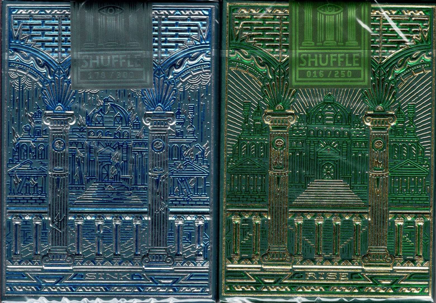 PlayingCardDecks.com-Atlantis Gilded Playing Cards 2 Deck Set USPCC