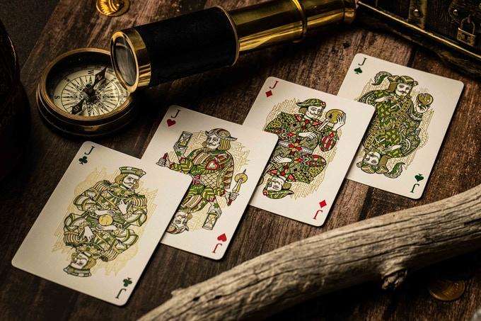 PlayingCardDecks.com-Atlantis Gilded Playing Cards 2 Deck Set USPCC