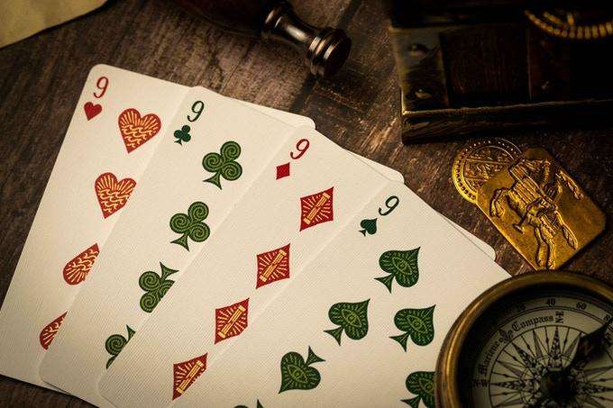 PlayingCardDecks.com-Atlantis Gilded Playing Cards 2 Deck Set USPCC