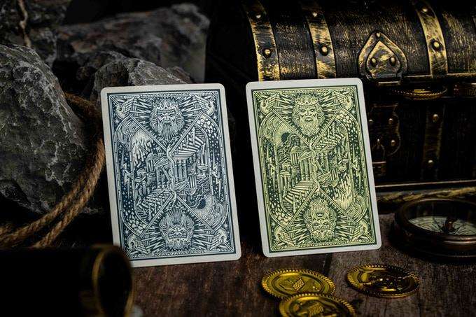 PlayingCardDecks.com-Atlantis Gilded Playing Cards 2 Deck Set USPCC