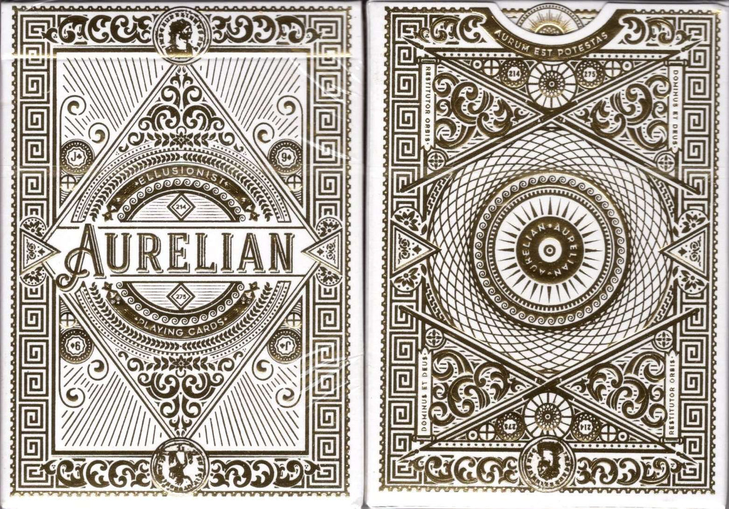 PlayingCardDecks.com-Aurelian White Playing Cards Cartamundi