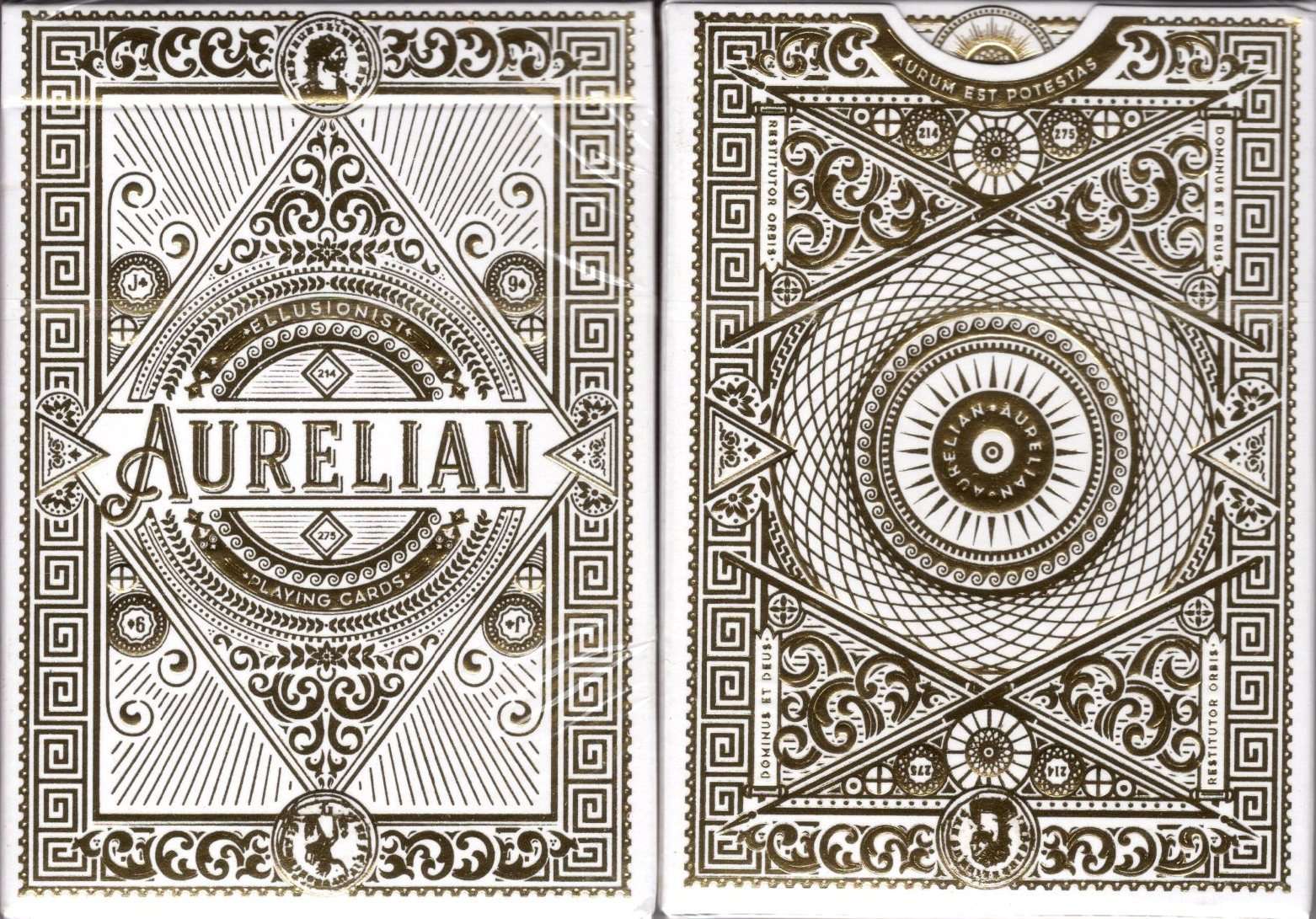 PlayingCardDecks.com-Aurelian White Playing Cards Cartamundi
