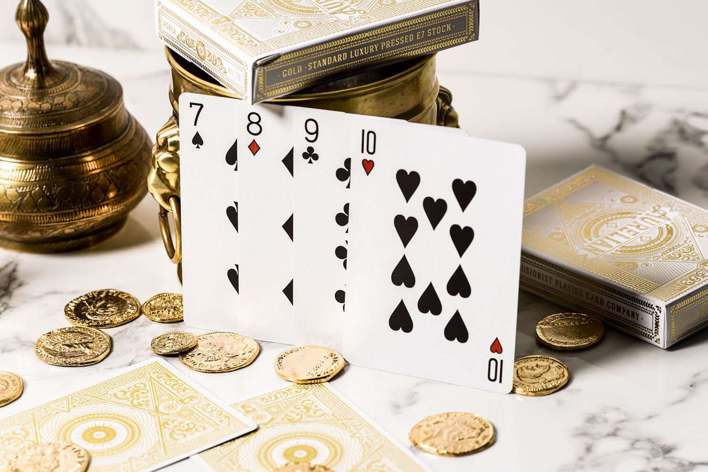 PlayingCardDecks.com-Aurelian White Playing Cards Cartamundi