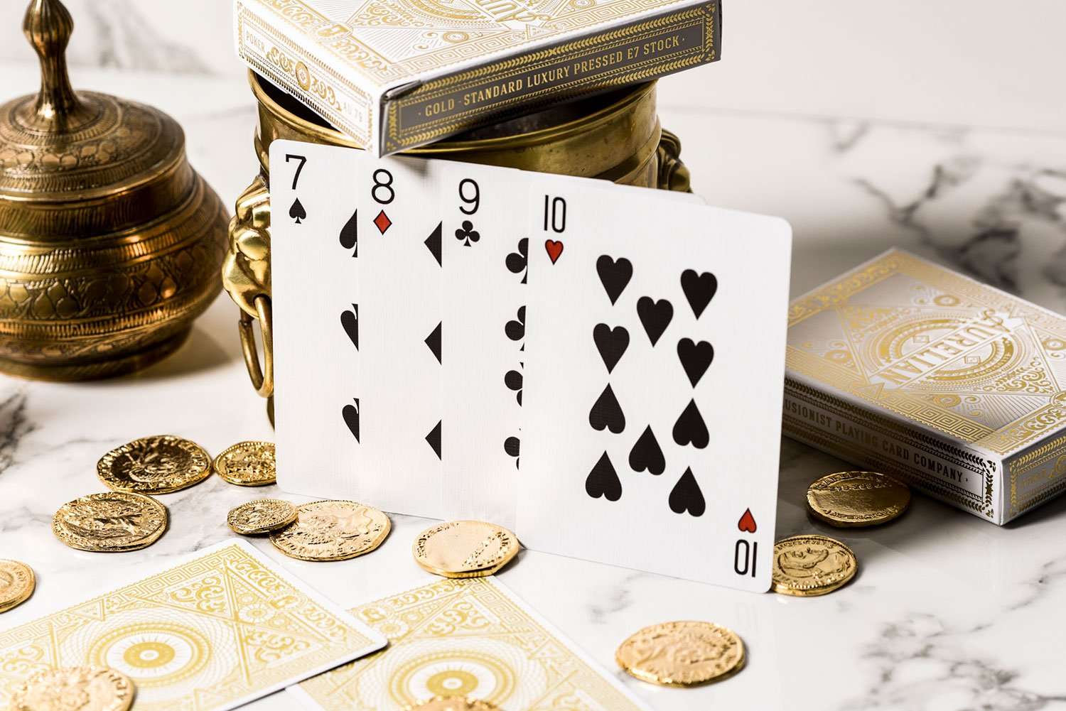 PlayingCardDecks.com-Aurelian White Playing Cards Cartamundi