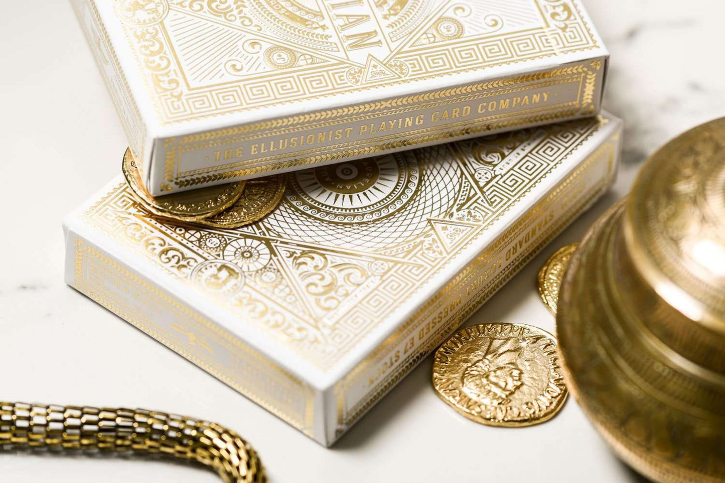 PlayingCardDecks.com-Aurelian White Playing Cards Cartamundi