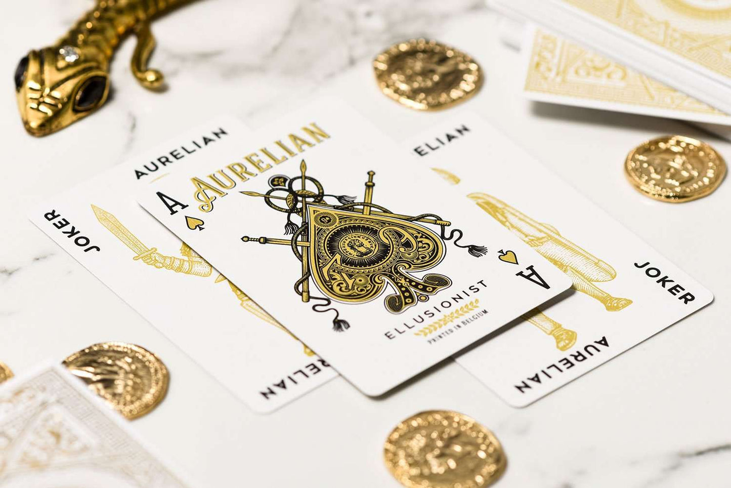 PlayingCardDecks.com-Aurelian White Playing Cards Cartamundi