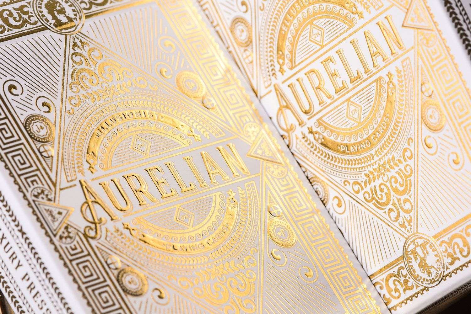 PlayingCardDecks.com-Aurelian White Playing Cards Cartamundi